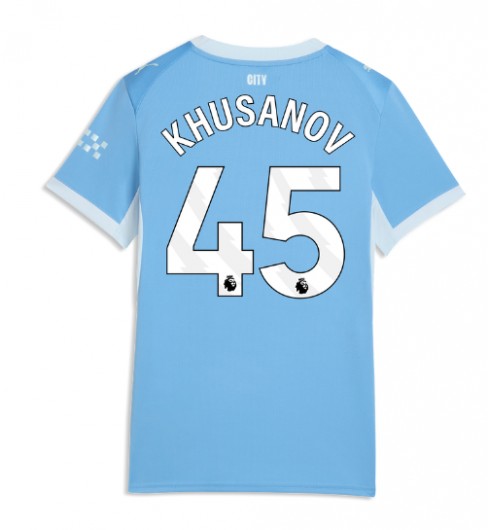 Manchester City Abdukodir Khusanov #45 Domácí Dres pro Dámské 2026-27 Krátký Rukáv Manchester City Abdukodir Khusanov #45 Domácí Dres pro Dámské 2026-27 Krátký Rukáv